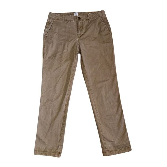 Gap Girlfriend Khaki Tan Neutral Cotton Pants - Size 4 - Picture 4 of 10